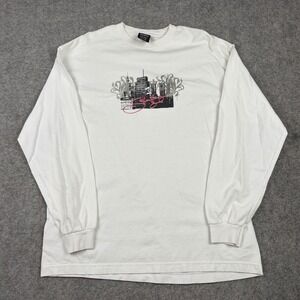 Y2K‎ Starbury Long Sleeve Shirt Mens XL White Graphic Stephon Marbury Streetwear